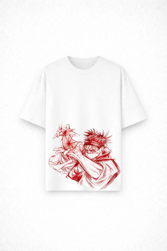 Shonen Manga Red Line Art Anime T-Shirt