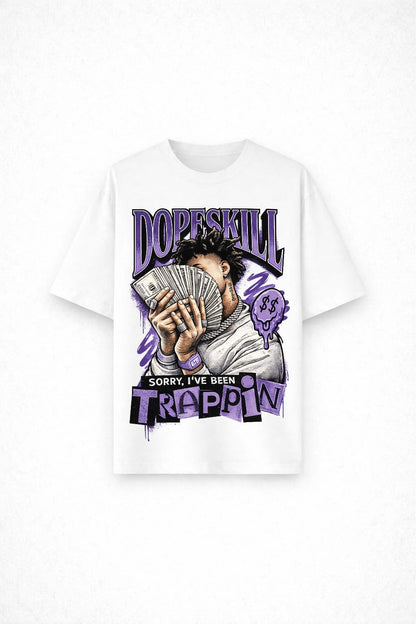 Dopeskill Trappin Graphic Printed Black T-Shirt