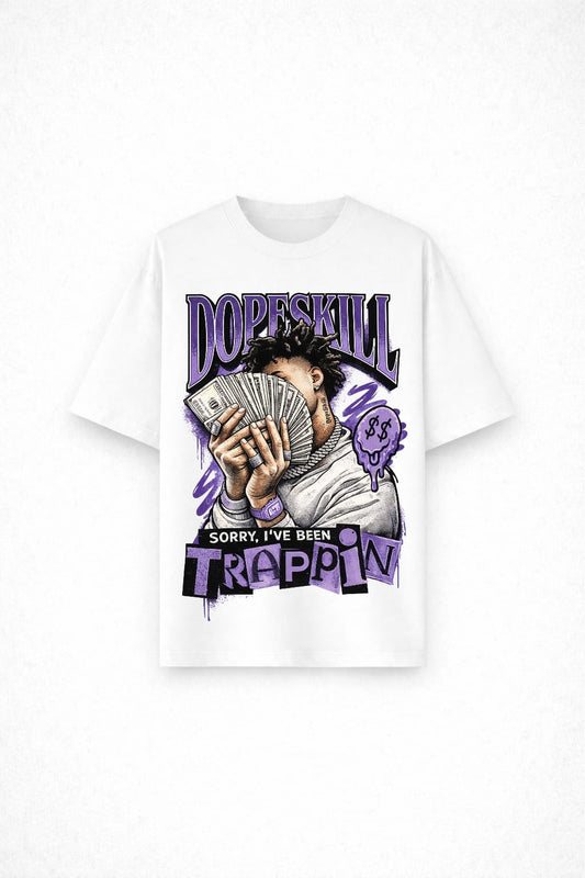 Dopeskill Trappin Graphic Printed Black T-Shirt