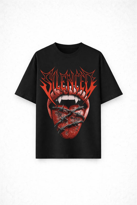 Silenced Rage – Dark Gothic Streetwear T-Shirt