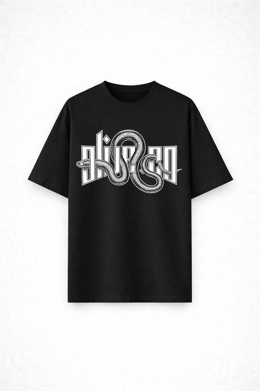 Royal Reign of the Serpent – Premium Gothic Streetwear Oversized T-Shirt
