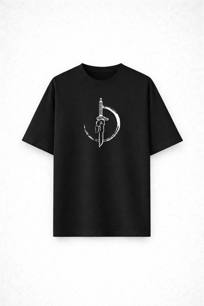 Dark Manga Warrior Oversized T-Shirt
